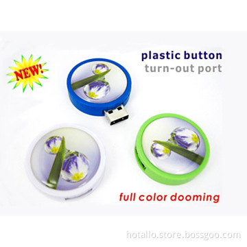 Plastics Button USB Flash Memory Pen Driver